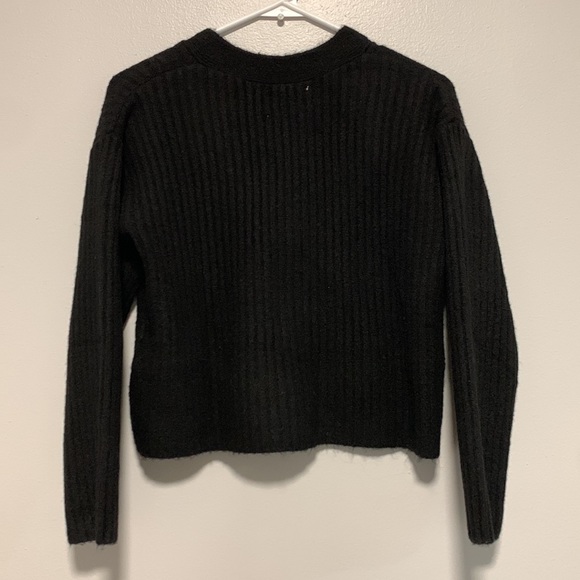 NWOT ZARA Ribbed Knit Jacket/cCardigan, Size 13-14, Color Black - Picture 6 of 6